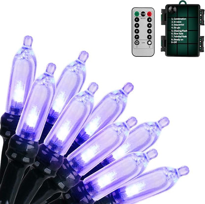 50 LED Christmas Twinkle Lights, 18ft Waterproof for Yard