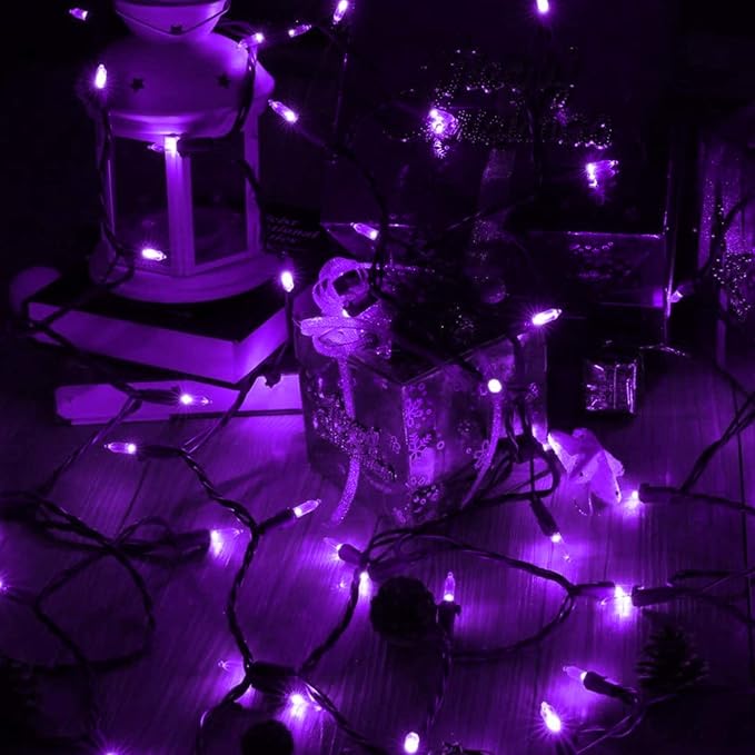 50 LED Christmas Twinkle Lights, 18ft Waterproof for Yard