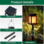 Solar Garden Lanterns 4-Pack, Outdoor Hanging LED Decor