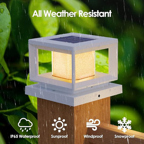 10-Pack Upgraded Solar Post Cap Lights for Patio, LED