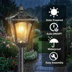 Outdoor Post Lighting Fixture, Warm White Weatherproof Post Light