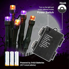 Halloween Fairy Lights, 33ft 100 LED Battery Twinkle Lights