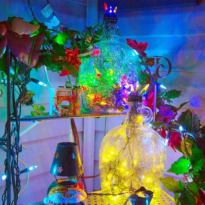 33ft 100 LED Multicolor Battery Operated Christmas Tree Lights 8 Modes String Lights Indoor Outdoor for Christmas Tree Halloween Holiday Party Bedroom Classroom Decoration