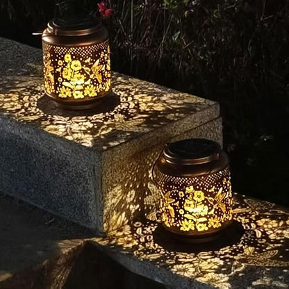 Hummingbird Solar Lanterns Outdoor Waterproof Hanging,Garden Decor Metal Watering can Lights,Solar Lights Hummingbird Gifts for Women Mom Decorative Lanterns for Patio,Lawn,Porch,Pathway,Garden Deco