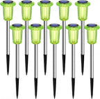 10-Pack Solar Pathway Lights, Waterproof LED Walkway Lights