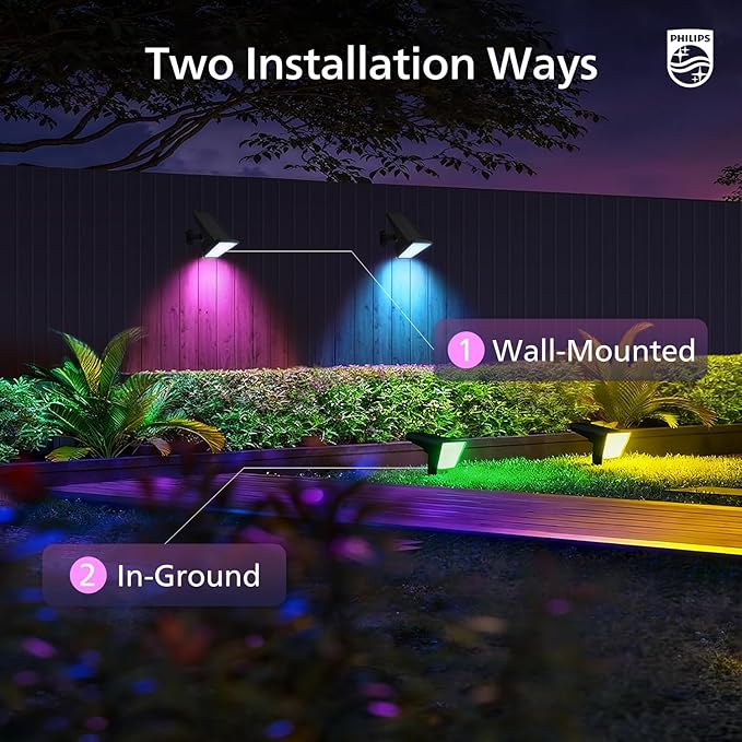 6-Pack 18 LED Solar Wall Spotlights, Waterproof