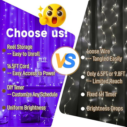 Outdoor String Lights, 8ft Waterproof LED