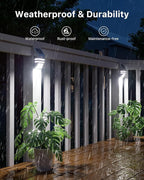 Solar Step Lights 8-Pack, Waterproof Yard