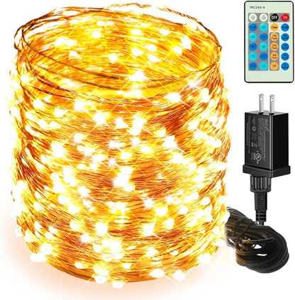 Christmas Fairy Lights, 164ft 500 LED Battery Twinkle Lights