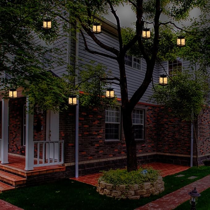 TOPCHANCES Solar Mason Jar Lights, Outdoor Lantern Hanging Lights Lamp Solar String Lights,IP44 Waterproof, Built-in 600 mAh Rechargeable Battery for Garden Patio Courtyard (Stars)