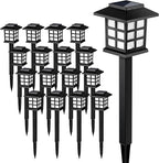 Cold White Solar Pathway Lights 16-Pack, Yard LED