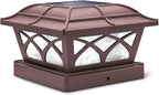 Warm White Solar Fence Post Caps, Deck LED