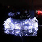 Pure White Christmas Lights, 72ft LED Timer