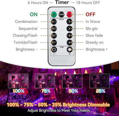 Christmas LED String Lights, Waterproof Timer Lights