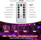 Christmas Patio String Lights, 100 LED Waterproof