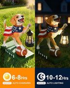 Solar Dog Statue Light, Yard Decor