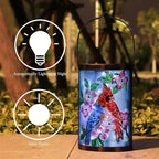 Cardinal Solar Hanging Lanterns, Classic Outdoor Decor