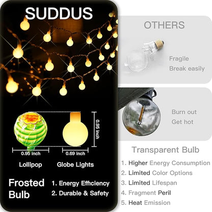 Christmas Backyard String Lights, 50 LED Waterproof