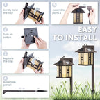Solar Pathway Lights 4-Pack, Driveway LED