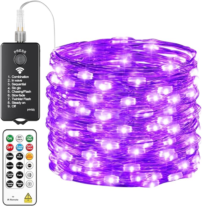 200 LED Christmas Twinkle Lights, 66ft Waterproof for Yard