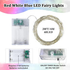 20ft White String Lights for Backyard, Waterproof LED