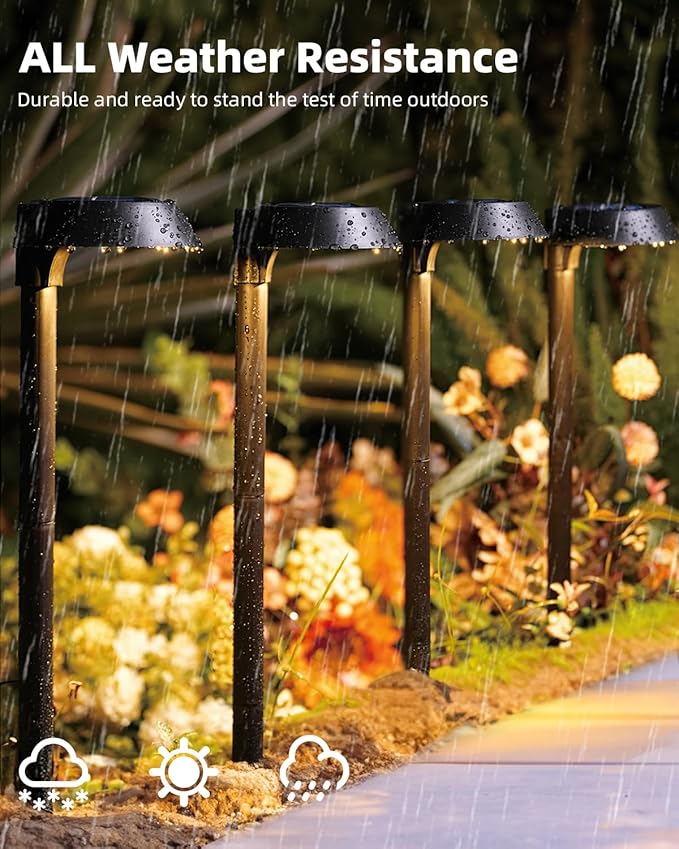Solar Pathway Lights 6-Pack, Garden LED