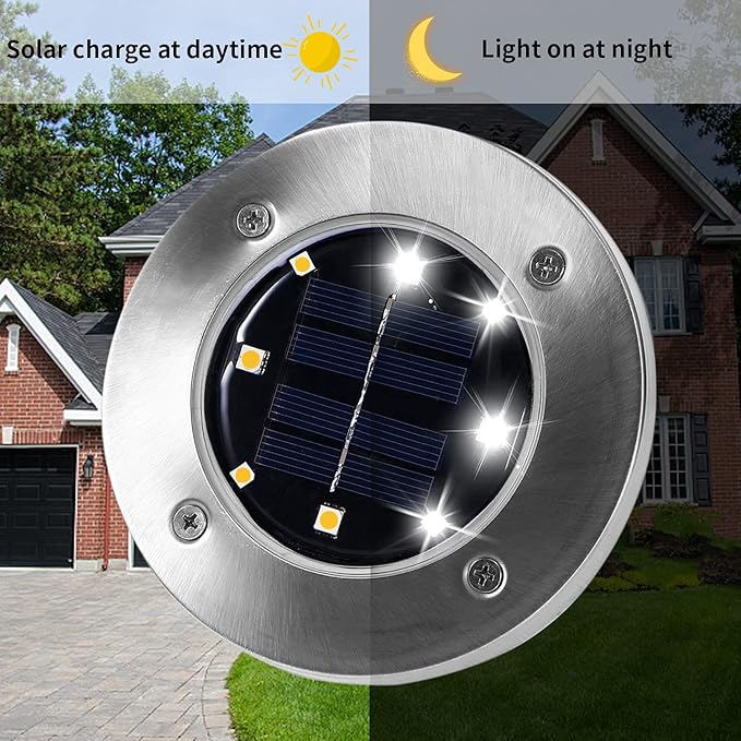 INCX Solar Lights for Outside,8 Pack Solar Light Outdoor Waterproof, Garden Lights Landscape Lighting for Patio Pathway Lawn Driveway Walkway White