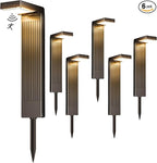 6-Pack Solar Pathway Lights, IP65 Waterproof LED Yard Lights