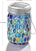 Solar Mosaic Lanterns 4-Pack, Backyard Hanging LED Decor
