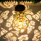 Butterfly Solar Porch Lanterns, Metal Waterproof LED