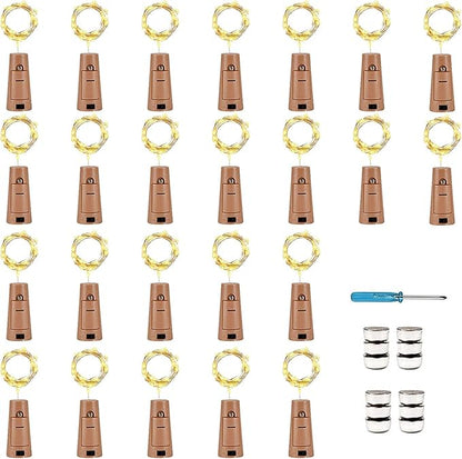 24-Pack 20 LED Christmas Twinkle Lights, Waterproof for Porch
