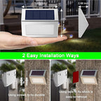 12-Pack Solar Wall Step Lights, Waterproof