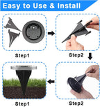 8-Pack Flat Solar Garden Lights, Waterproof LED