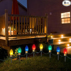 Multicolor Solar Pathway Lights 2-Pack, Yard LED