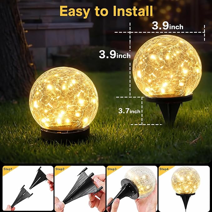 Solar Pathway Lights 6-Pack, Yard LED