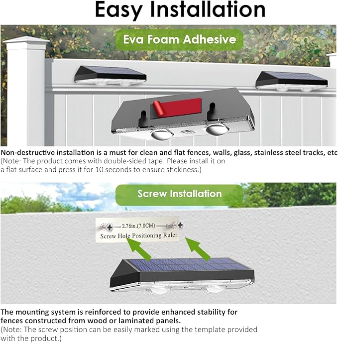 Modern Solar Stair Lights 8-Pack, LED