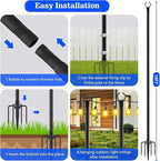 4-Pack 10ft LED Patio String Lights, Waterproof Outdoor
