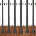 6-Pack 8ft Metal Light Poles for Party, Heavy-Duty