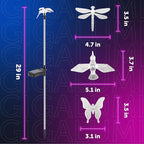 Solar Pathway Lights 3-Pack, Yard LED