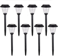 Black Solar Pathway Lights 8-Pack, Garden LED