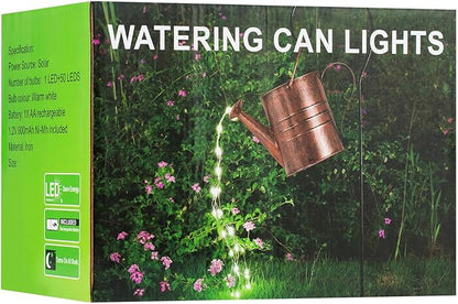 Solar Watering Can Lights Outdoor Garden Decor Metal Kettle Art Decorative Waterproof Hanging Light for Yard Lawn Patio Gardening Decorations