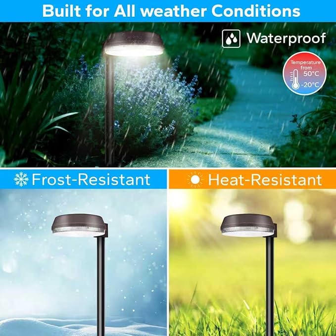 Bright Solar Pathway Lights Outdoor,Dusk to Dawn Solar Driveway Lights,Good Battery Life Yard Light for Walkway Lawn Sidewalk Outside Garden