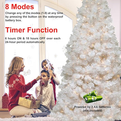 16ft Christmas LED String Lights, Waterproof Timer Lights