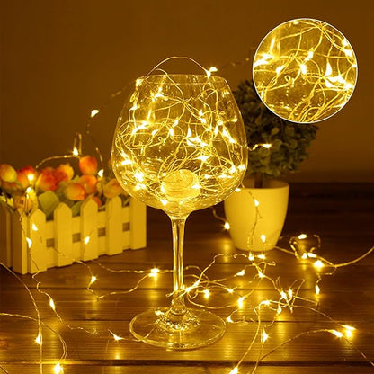4 Pack Battery Operated Fairy Lights 16.4 Ft 50 LED Christmas Fairy Lights with Auto Timer 8 Modes, Waterproof Silver Wire Battery Twinkle Lights for Wedding Christmas Decor (Warm White)