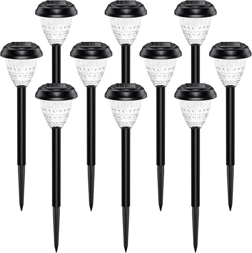 10-Pack Solar Pathway Lights, Waterproof LED Garden Lights