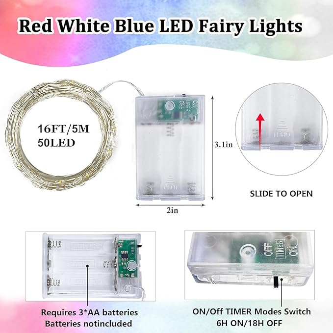 16ft White Outdoor Edison String Lights, Weatherproof
