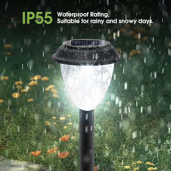 16-Pack Solar Path Lights, Outdoor Yard LED