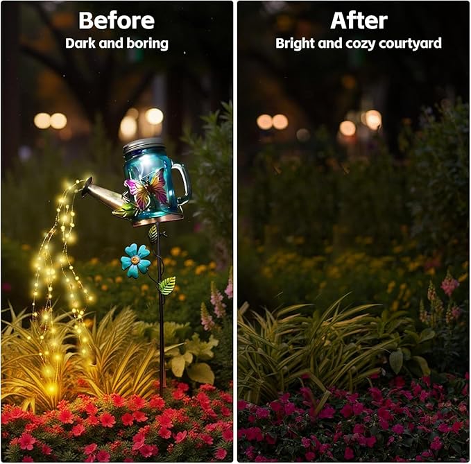 Butterfly Solar Lawn Figurine Light, Waterproof
