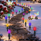 Solar Pathway Lights, Waterproof LED Driveway Lights