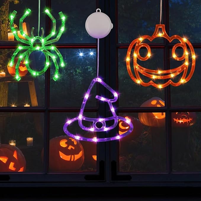 Halloween Fairy Lights 3-Pack, Battery Twinkle Lights